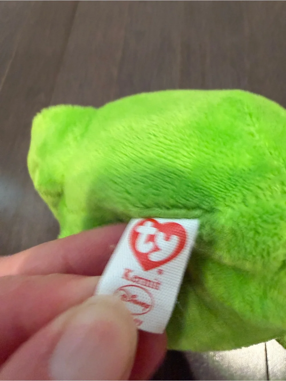 VINTAGE Ty Bright Green Frog Plush 16” in Kermit Muppets Toy Stuffed Animal